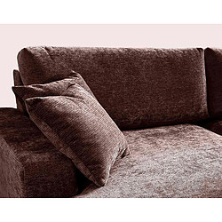 Bestmobilier Pivoine - Canapé d'angle ouvert gauche 4 places convertible avec coffre en tissu texturé pas cher