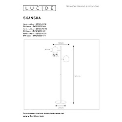Acheter Lucide Lampadaire LED Skanska - Blanc
