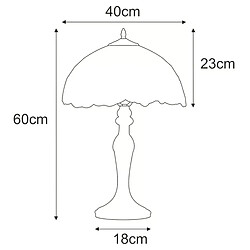 Grande lampe Tiffany vitrail papillons Butterfly Kaja pas cher