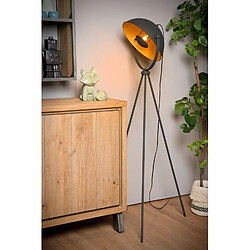 Acheter Lucide lampadaire trépied Alvaro - Noir