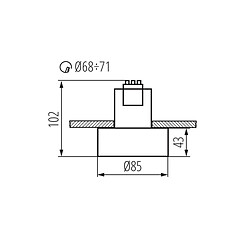 Kanlux Spot GU10 encastrable - Or pas cher