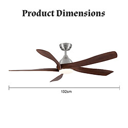 ByteLike Ventilateur de plafond LED 132cm pas cher