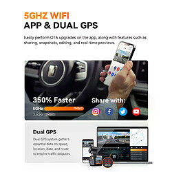 Vantrue E1 Pro Dashcam Mini 4K avec STARVIS 2, PlatePix HDR, 5G WiFi et GPS pas cher