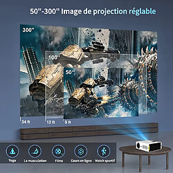 Acheter Vidéoprojecteur TROISC GAMMA WIFI 5G FULL HD 1080P 10000 Lumen Recopie L'écran 300 Max 4K