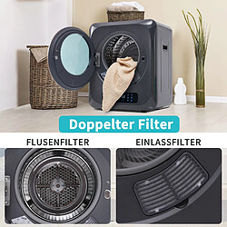 Avis DZMDIP Sèche-linge mural inox 3 kg compact 4 kg réel avec avec 6 programmes, 6 fonctions,écran LED