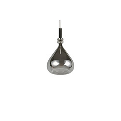 Trio Suspension minimaliste blanche et chromée en verre goutte 1xE14 10W pas cher