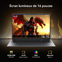 Avis VANWIN PC portable 16-Intel Core i5-8210Y(Jusqu'à 3,6 GHz)-16Go RAM 512Go SSD-Windows 11pro