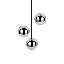 Acheter RL Suspension LED minimaliste noire ronde avec sph?res chromées blanches 5W 4000K