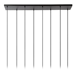 Avis Lucide Suspension moderne noire et dorée en métal 8xE14 40W, barre design, intérieur