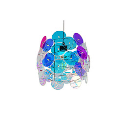 RL Suspension décorative opalescente ? anneaux colorés, 1x E27 10W pas cher