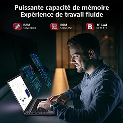 Avis VANWIN PC portable 16"-Intel Core i5-8210Y(Jusqu'à 3,6 GHz)-16Go RAM DDR3 512Go SSD