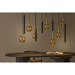 Acheter Suspension moderne noire Lucide JOSIANE ? 12 lumi?res GU10/G9, barre linéaire métal