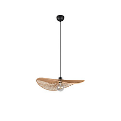 Avis RL Suspension boho brun et noir, abat-jour ondulé 58 cm, 1xE27