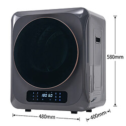 DZMDIP Sèche-linge mural inox 3 kg compact 4 kg réel avec avec 6 programmes, 6 fonctions,écran LED pas cher