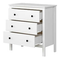Avis Pegane Commode à 6 tiroirs meuble de rangmenet coloris blanc