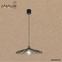 Avis RL Suspension industrielle noire ? abat-jour filaire ondulé 1xE27 60W MARGARITA