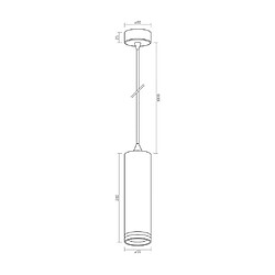 Acheter Suspension plafond noire tubulaire 1xGU10 30W Videx