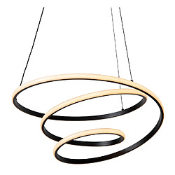 Suspension LED moderne noire spirale 40W CCT dimmable ESPIRAL Lucide pas cher