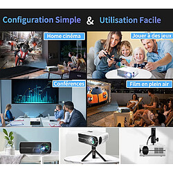 Vidéoprojecteur TROISC GAMMA WIFI 5G FULL HD 1080P 10000 Lumen Recopie L'écran 300 Max 4K pas cher