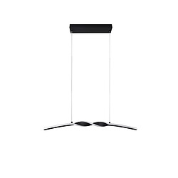 RL Suspension LED moderne noire spirale allongée 18W, lumi?re chaude 3000K pas cher