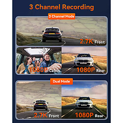 Acheter Vantrue E3 Dashcam-3 canaux 2.7K avec WiFi, GPS, Bluetooth SOS et vision nocturne
