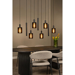 Acheter Lucide Suspension noire moderne multizone 6xE27 + 3xGU10, aluminium et verre, 140 cm