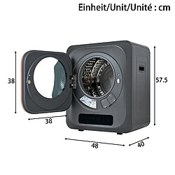 DZMDIP Sèche-linge mural 3 kg UV avec avec UV, écran LED, 6 programmes, multi-filtration pas cher