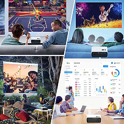 TROISC Videoprojecteur 1080p 10000 Lumens Android TV Bluetooth WiFi Projection côté Trapèze Auto pas cher