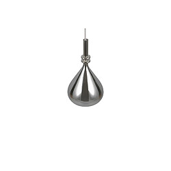 Acheter Trio Suspension minimaliste blanche et chromée en verre goutte 1xE14 10W