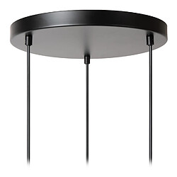 Avis Lucide Suspension moderne noire et dorée ? 3 abat-jours calice, 3xE14, hauteur réglable