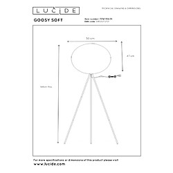 Lucide lampadaire Goosy - Blanc pas cher