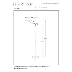 Avis Lucide Gilly lampadaire LED - Blanc