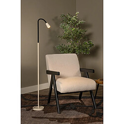 Acheter Lampadaire de lecture minimaliste beige et noir, bras flexible, GU10 25W, JASPER Lucide
