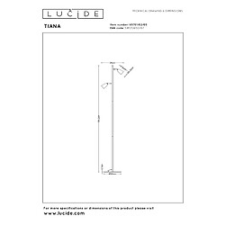 Lucide Lampadaire Tiana - Or pas cher