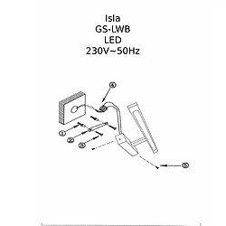 Acheter Light Prestige Applique murale Isla XXL LED 32W 4000K blanc IP44 LP