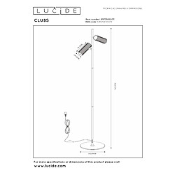 Lucide Lampadaire Clubs - Blanc pas cher