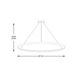 Avis Zuma line Lustre anneau LED - Blanc