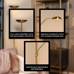 Acheter Lucide Lampadaire LED Zenith - Or