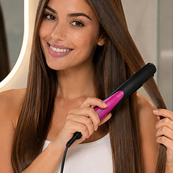 Avis Avizar Fer à Lisser et à Boucler Portable en Tourmaline Céramique 20W Rose
