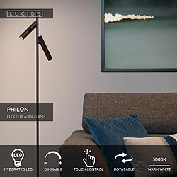 Avis Lucide lampadaire LED Philon - Noir