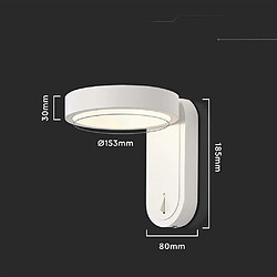 Vtac V-TAC applique murale 5W blanche IP65 600lm 3000-4000K pas cher