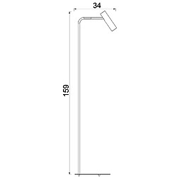 Luminex Lampadaire Axion 760 - Beige pas cher
