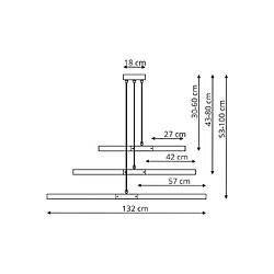 Avis Suspension Lugano bois/noir LED 3x 48W Light Prestige