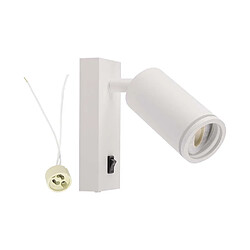 Vtac Applique murale de chevet V-TAC GU10 blanche interrupteur pas cher