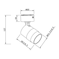 Avis Spot mural Anillo 1xGU10 blanc/or métal Light Prestige