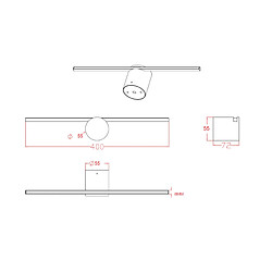 Avis Light Prestige Applique Modern Slim M blanche LED 6W 3000K IP44 Light
