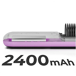Avizar Brosse Lissante Sans Fil en Céramique avec Peigne Anti-Brûlure Rechargeable Noir pas cher