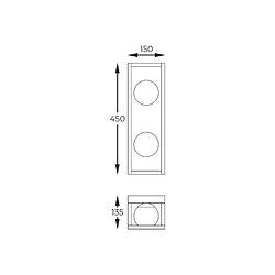 Zuma Line Applique murale en verre albâtre noire, 2 lumières G9 + LED intégrée, 2700-6000K pas cher