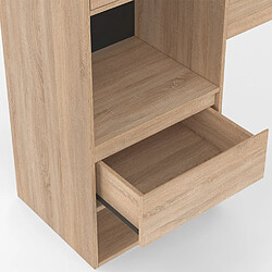 Idmarket TETE LIT CAMPHA 240CM BOIS/N pas cher
