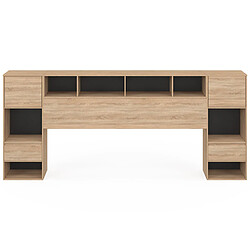 Avis Idmarket TETE LIT CAMPHA 240CM BOIS/N